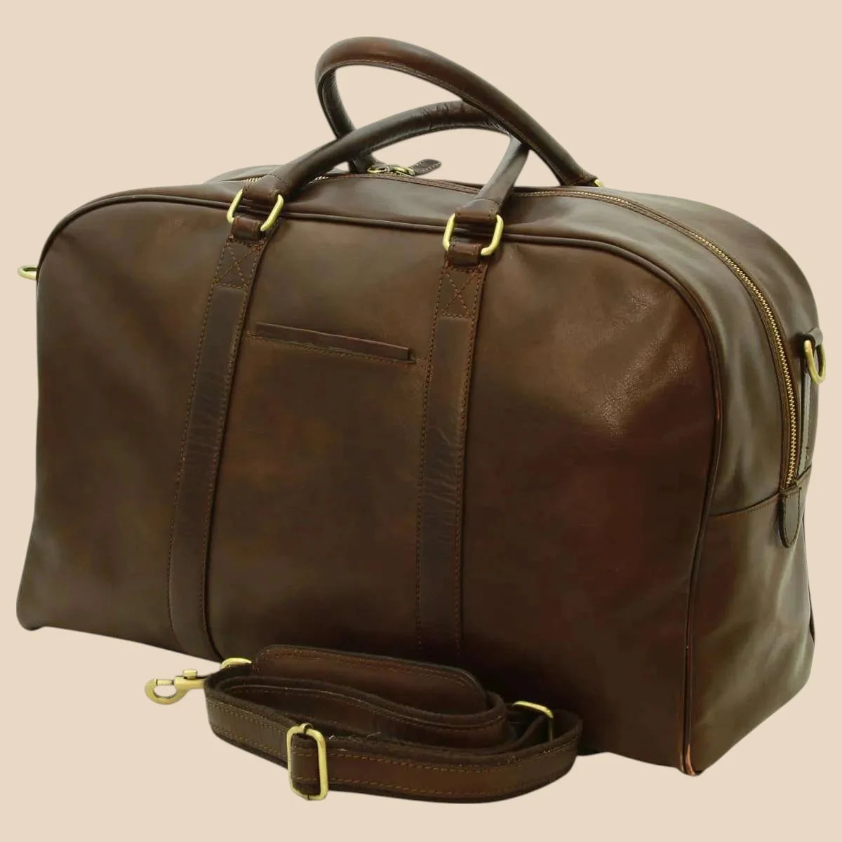 Soft Calfskin Leather Travel Bag - Image 7 | Bufalo d'Oro