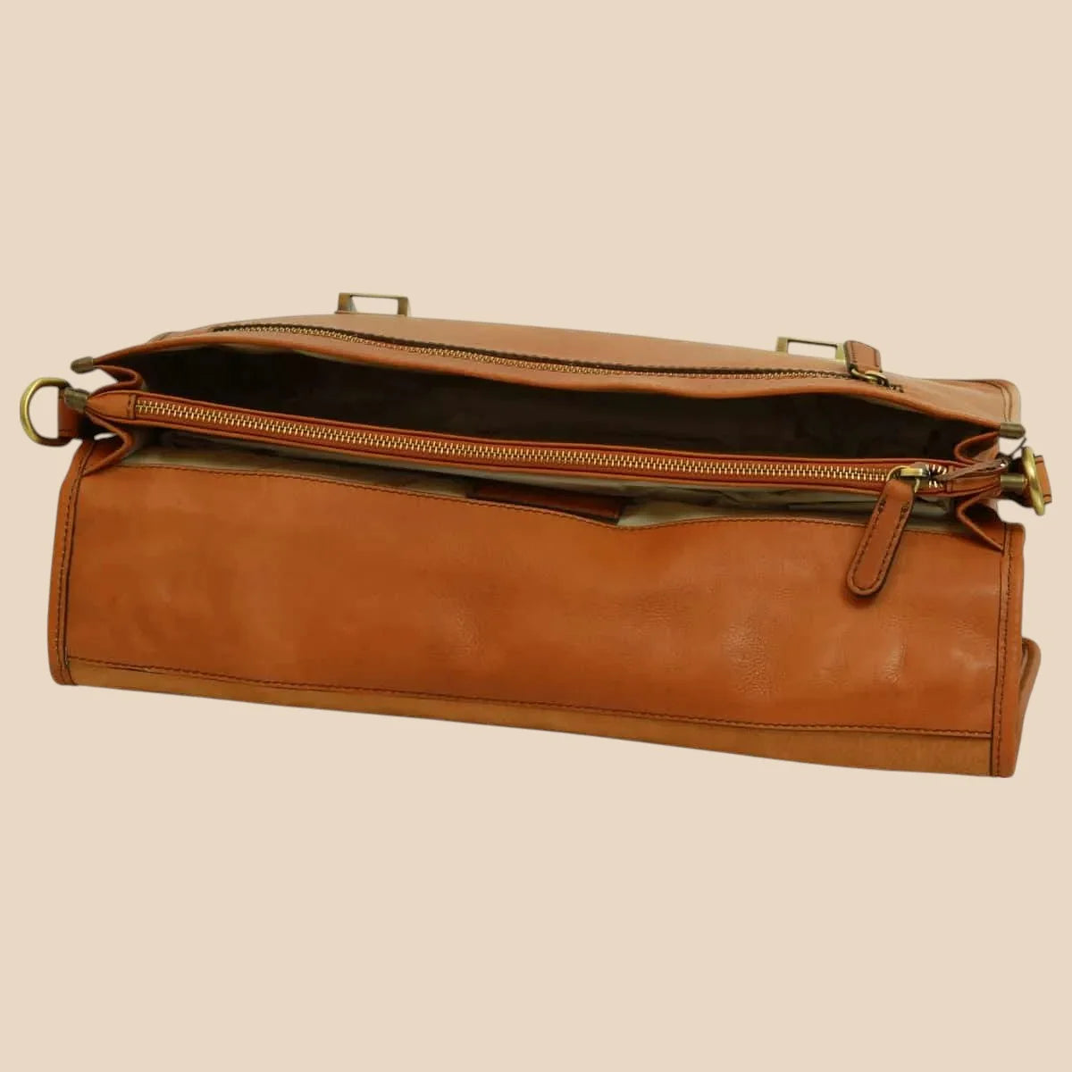 Calfskin Leather Briefcase - Image 36 | Bufalo d'Oro