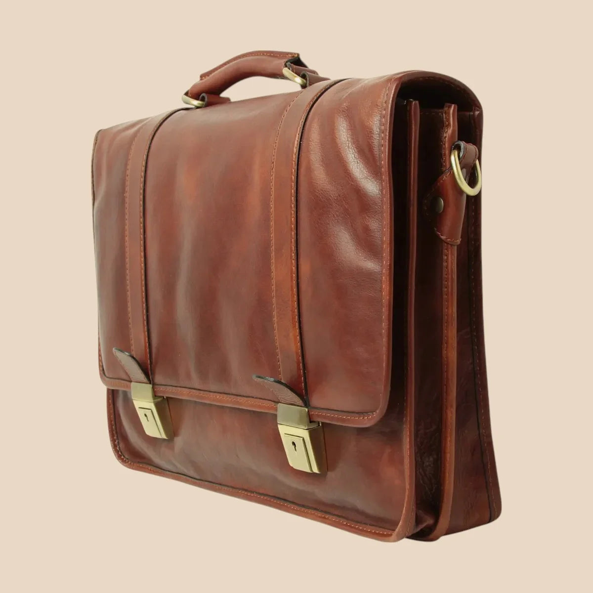 Calfskin Leather Briefcase - Image 34 | Bufalo d'Oro