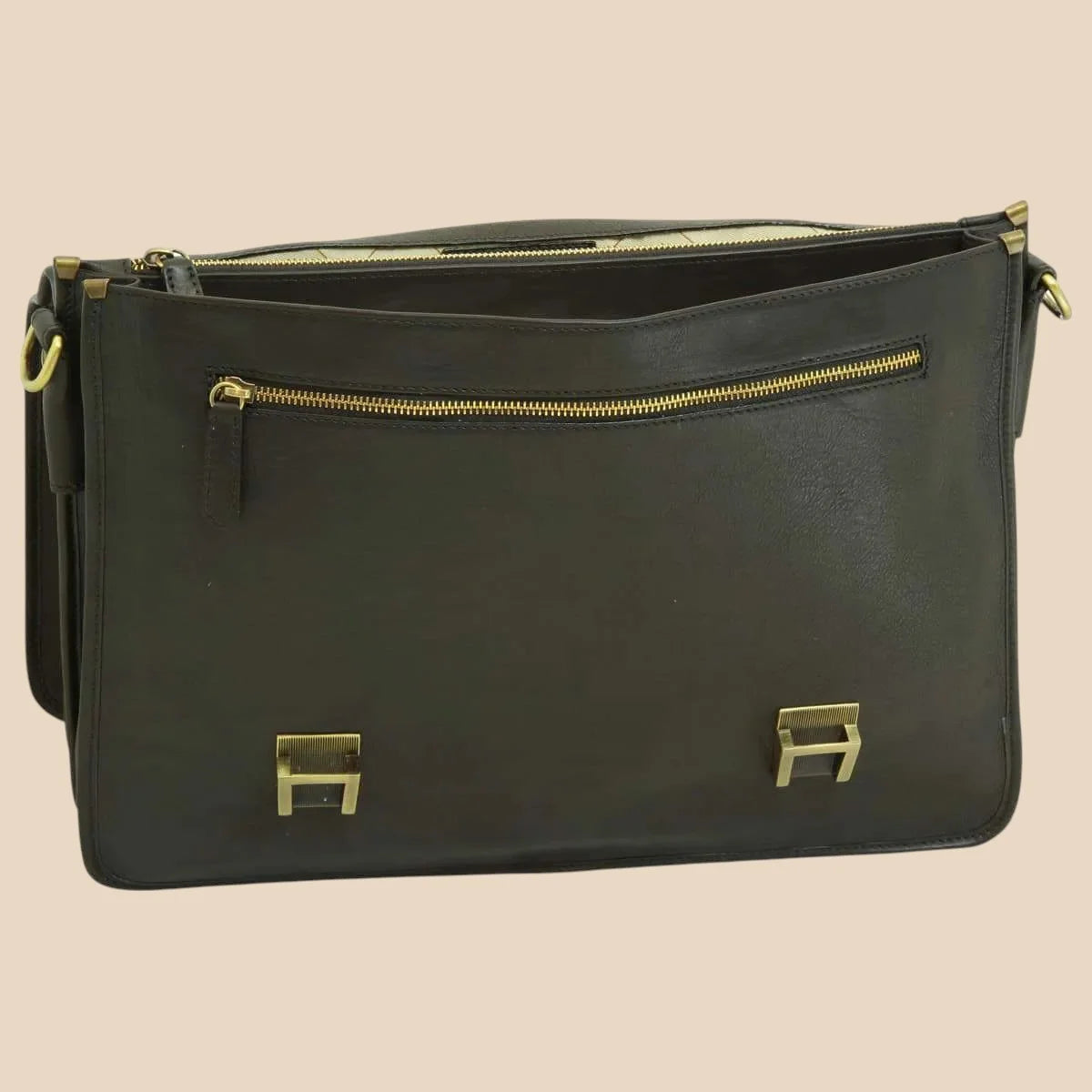 Calfskin Leather Briefcase - Image 29 | Bufalo d'Oro