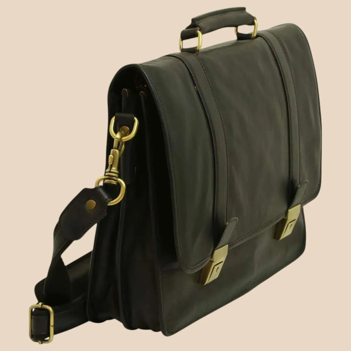 Calfskin Leather Briefcase - Image 26 | Bufalo d'Oro