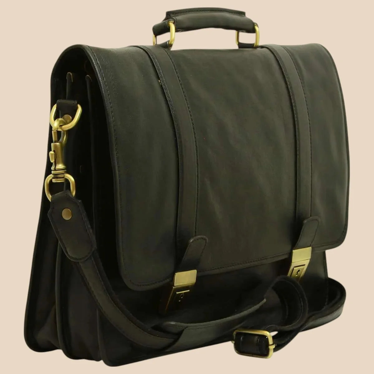 Calfskin Leather Briefcase - Image 25 | Bufalo d'Oro