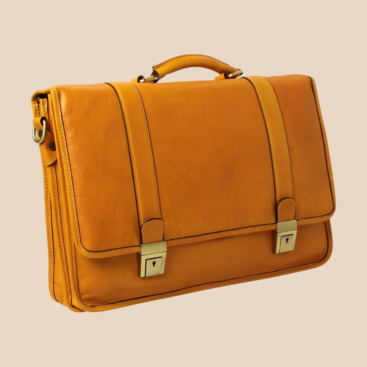 Calfskin Leather Briefcase - Image 1 | Bufalo d'Oro
