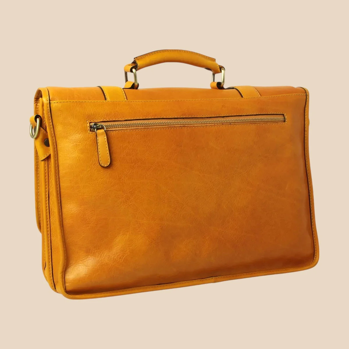 Calfskin Leather Briefcase - Image 3 | Bufalo d'Oro