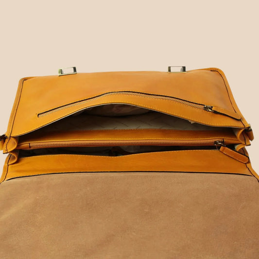 Calfskin Leather Briefcase - Image 2 | Bufalo d'Oro