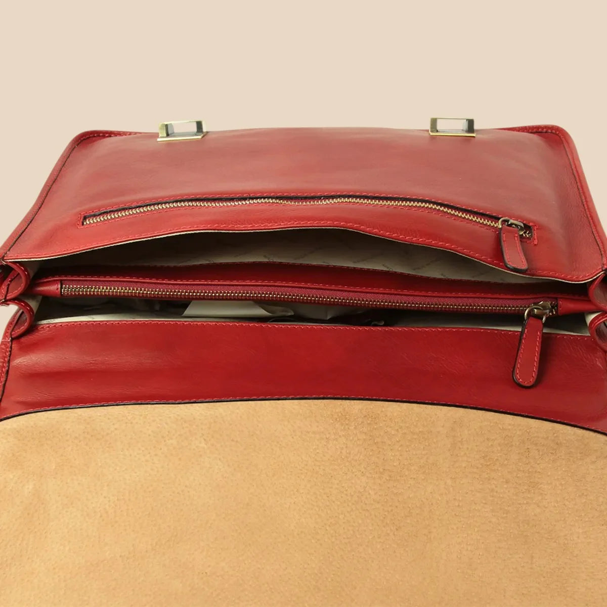 Calfskin Leather Briefcase - Image 21 | Bufalo d'Oro