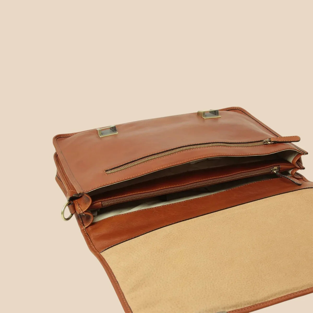 Calfskin Leather Briefcase - Image 17 | Bufalo d'Oro