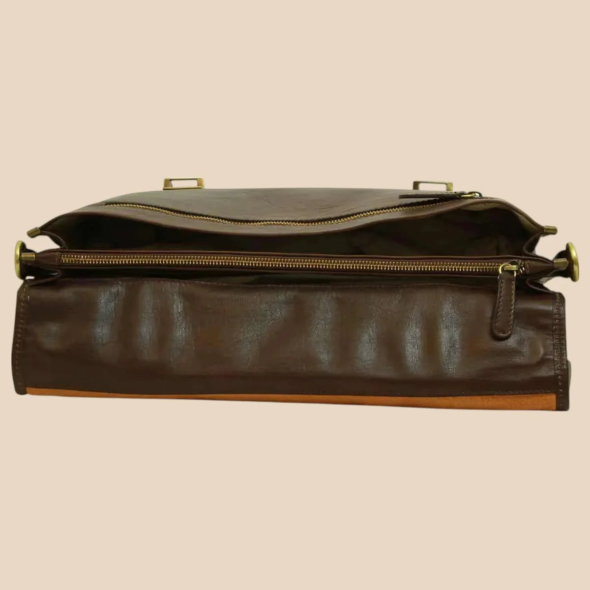 Calfskin Leather Briefcase - Image 14 | Bufalo d'Oro
