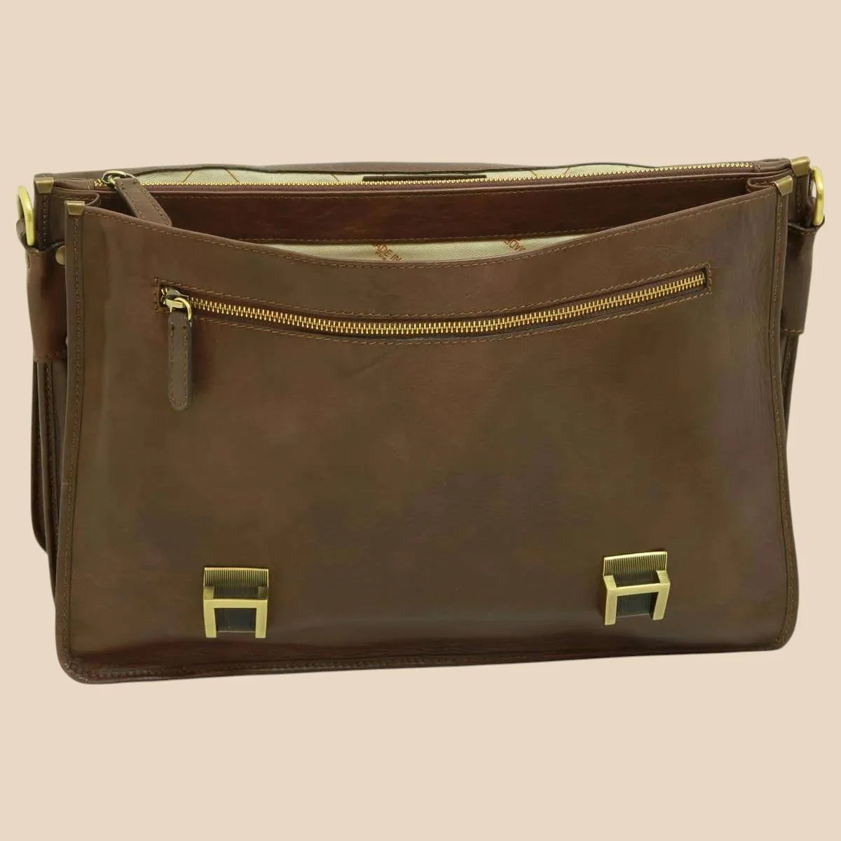 Calfskin Leather Briefcase - Image 13 | Bufalo d'Oro