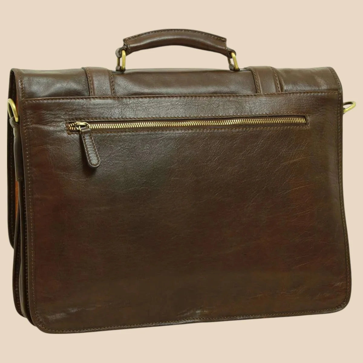 Calfskin Leather Briefcase - Image 12 | Bufalo d'Oro