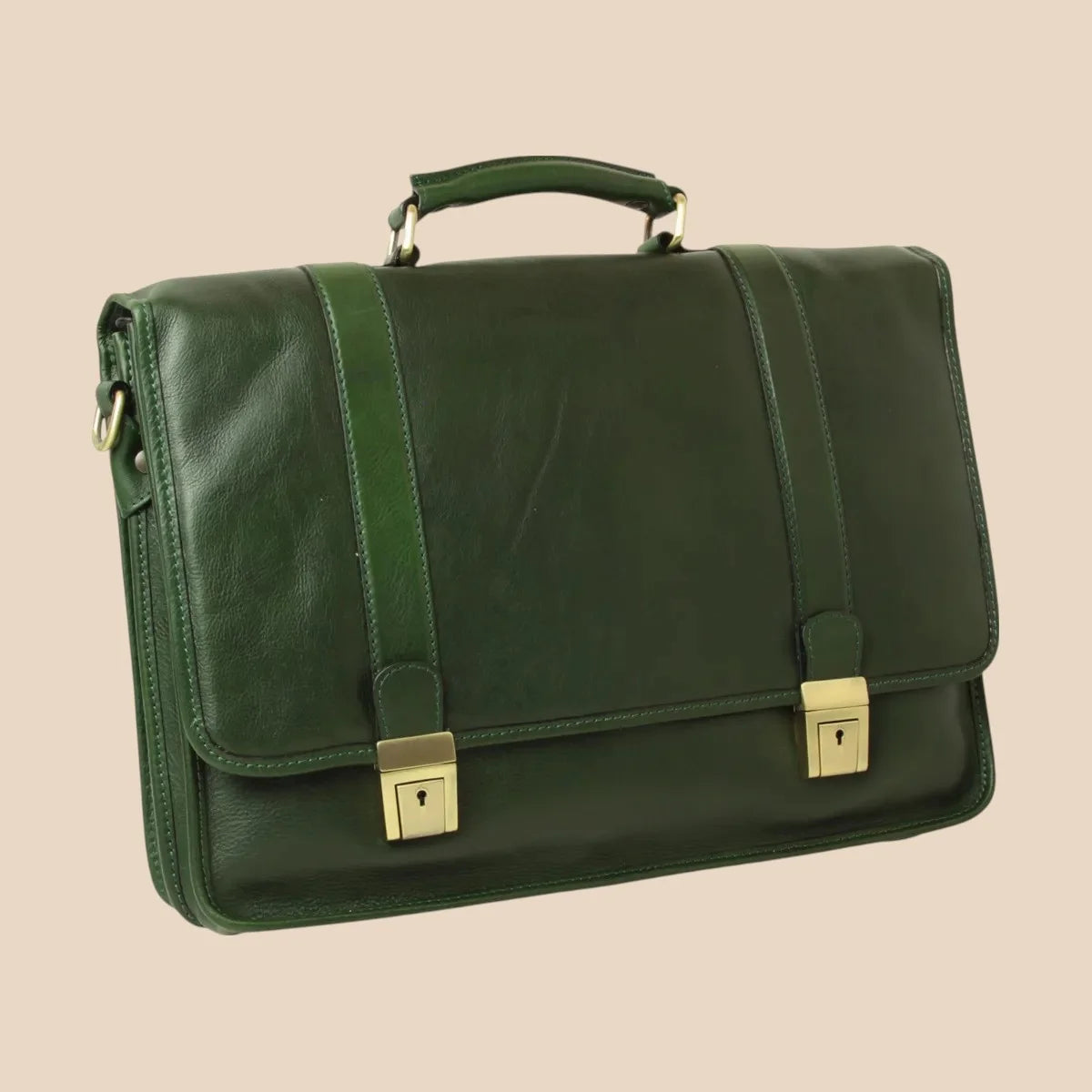 Calfskin Leather Briefcase - Image 5 | Bufalo d'Oro