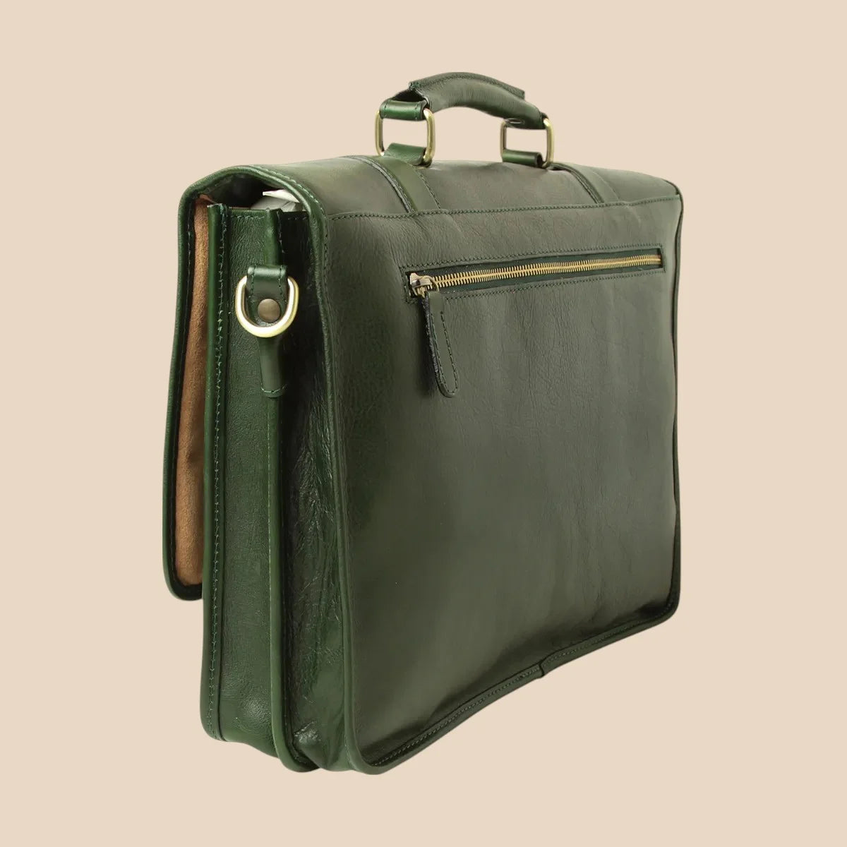 Calfskin Leather Briefcase - Image 7 | Bufalo d'Oro