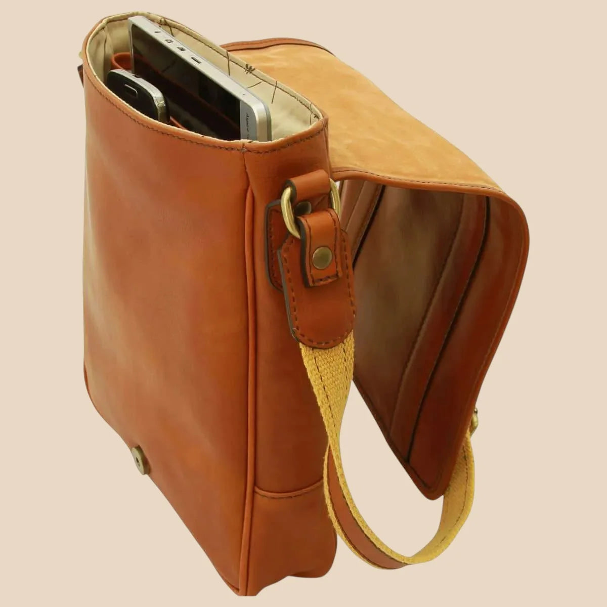 Soft Calfskin Leather Satchel Bag - Image 6 | Bufalo d'Oro