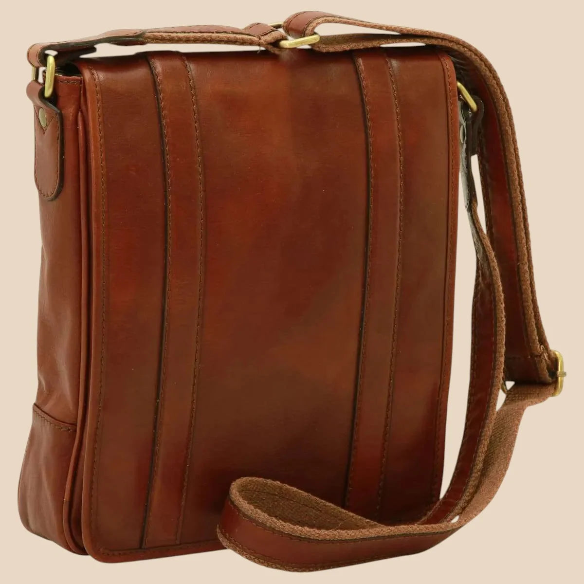 Soft Calfskin Leather Satchel Bag - Image 15 | Bufalo d'Oro