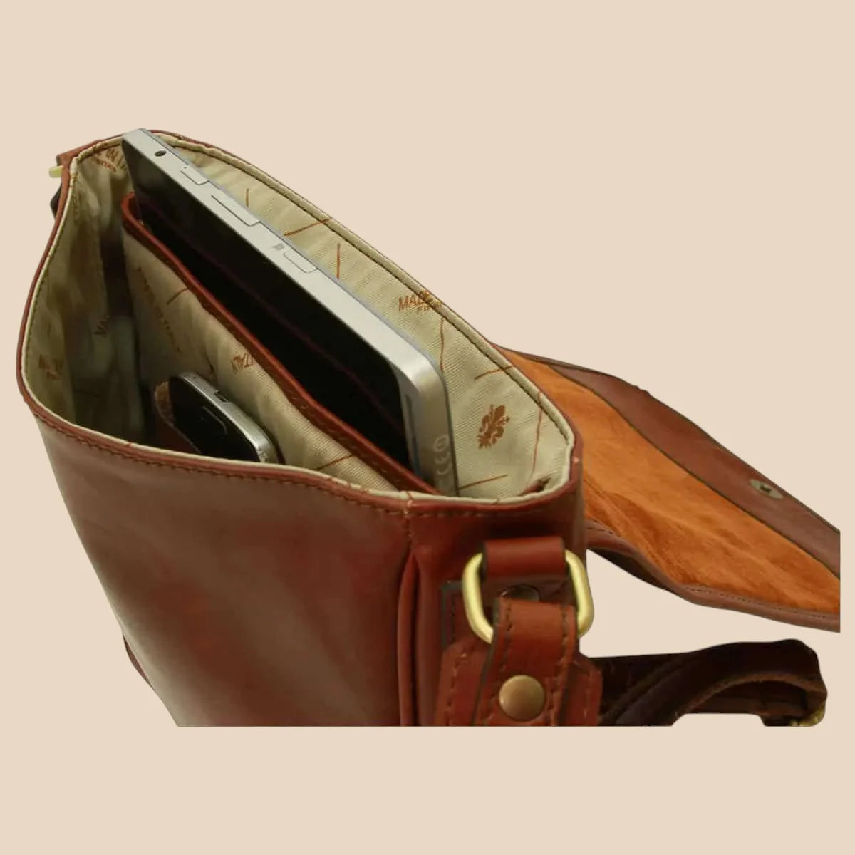 Soft Calfskin Leather Satchel Bag - Image 19 | Bufalo d'Oro