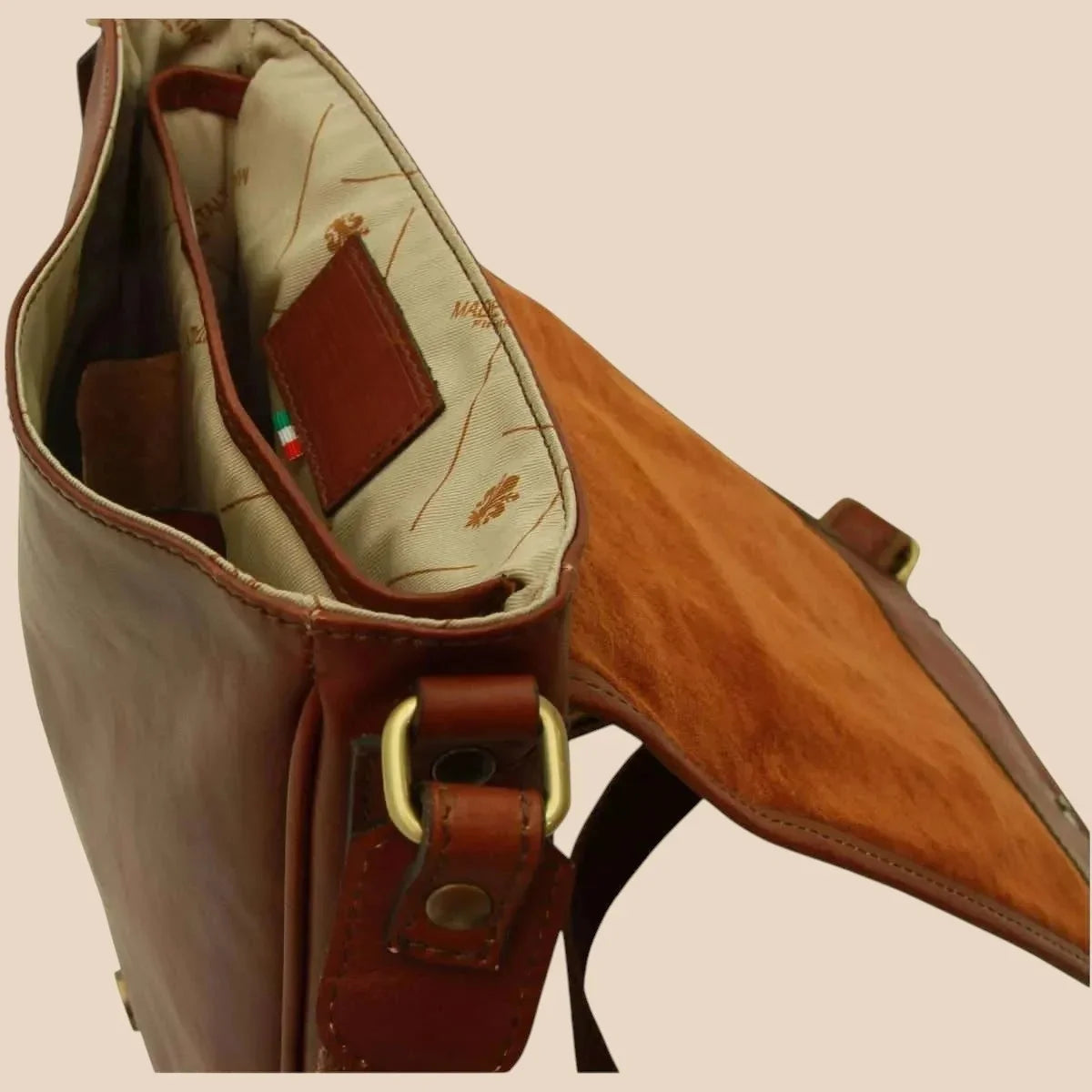 Soft Calfskin Leather Satchel Bag - Image 17 | Bufalo d'Oro