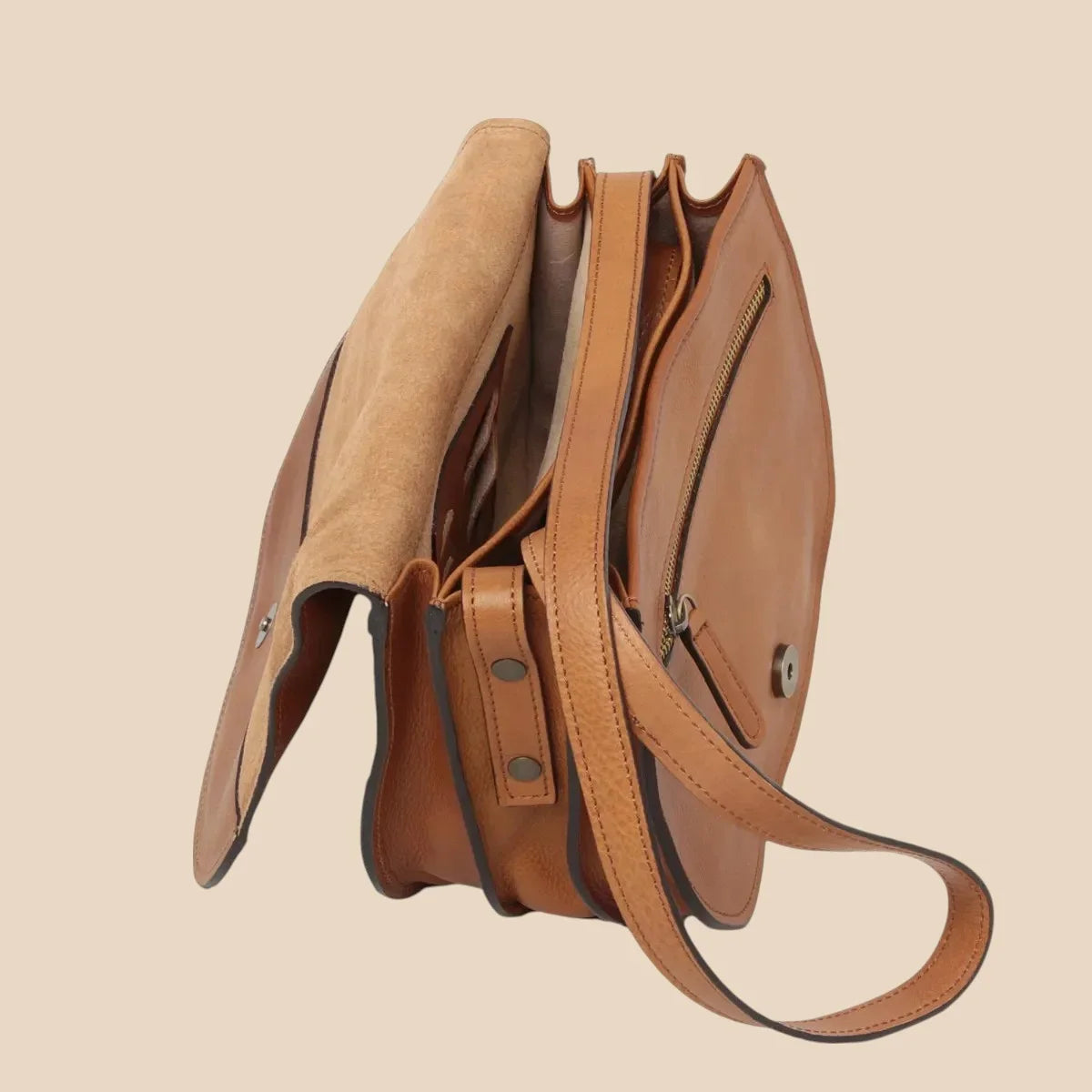 Women's Shoulder Bag in Full-Grain Calfskin - Image 12 | Bufalo d'Oro