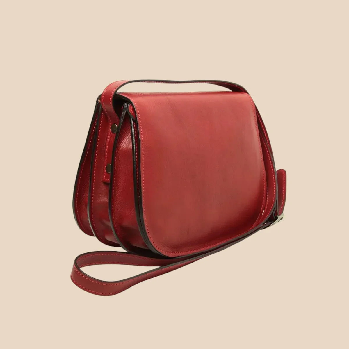 Women's Shoulder Bag in Full-Grain Calfskin - Image 7 | Bufalo d'Oro