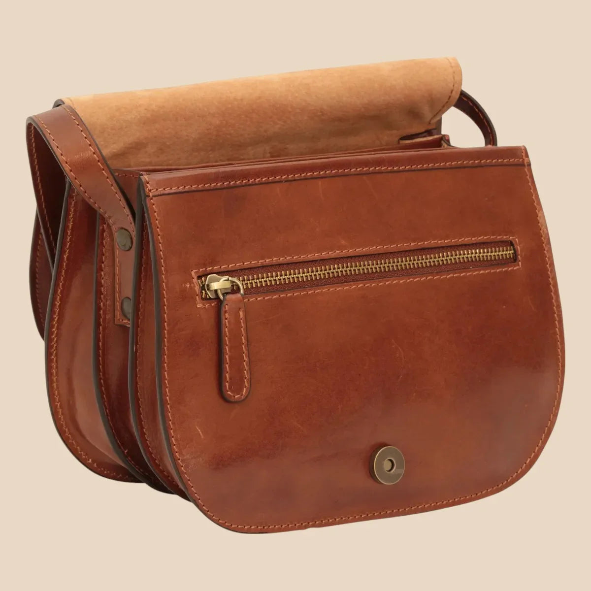 Women's Shoulder Bag in Full-Grain Calfskin - Image 28 | Bufalo d'Oro