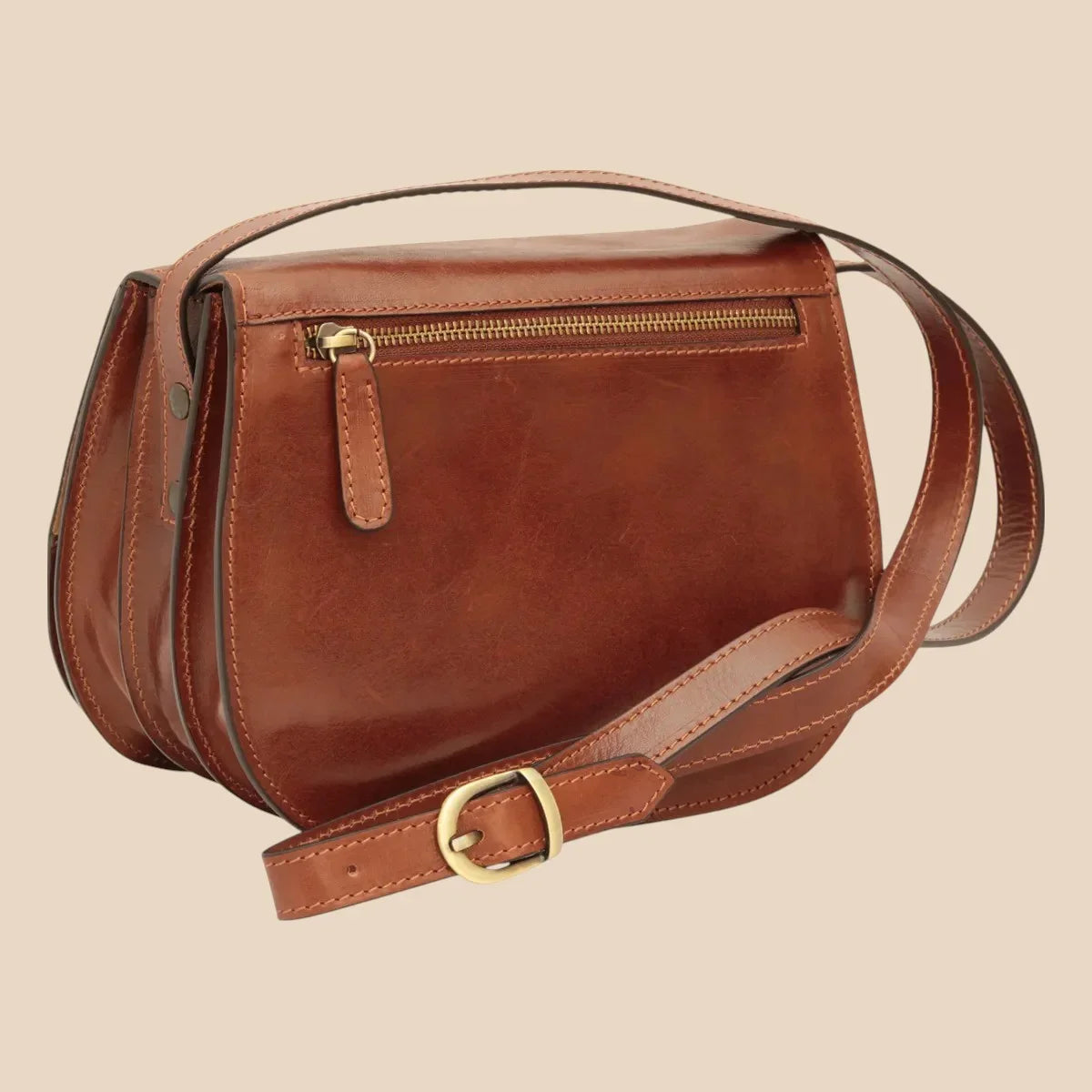 Women's Shoulder Bag in Full-Grain Calfskin - Image 30 | Bufalo d'Oro