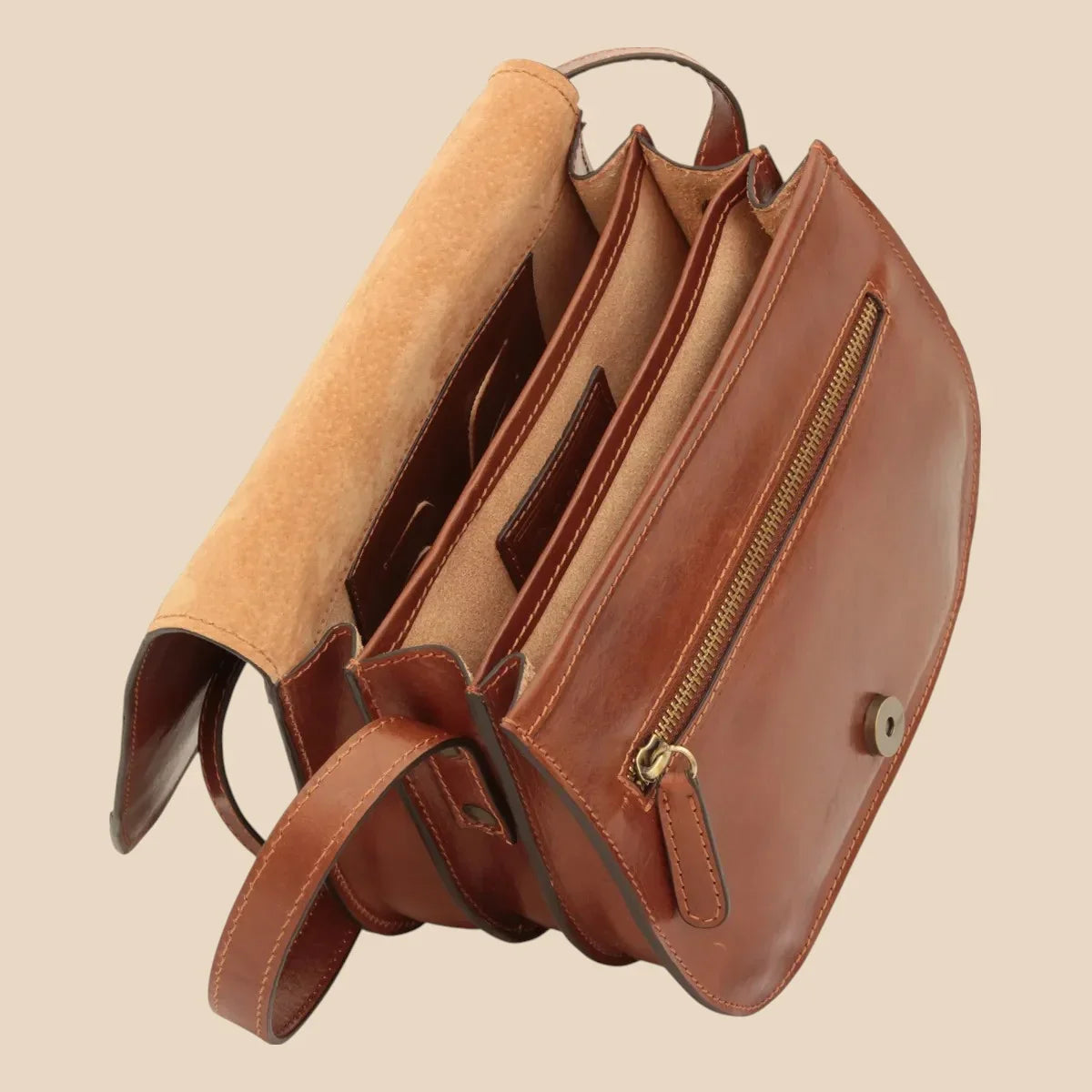 Women's Shoulder Bag in Full-Grain Calfskin - Image 32 | Bufalo d'Oro