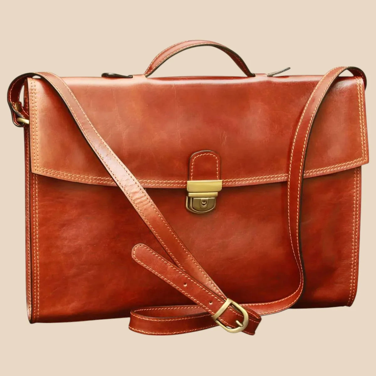 Business Leather Briefcase - Image 8 | Bufalo d'Oro