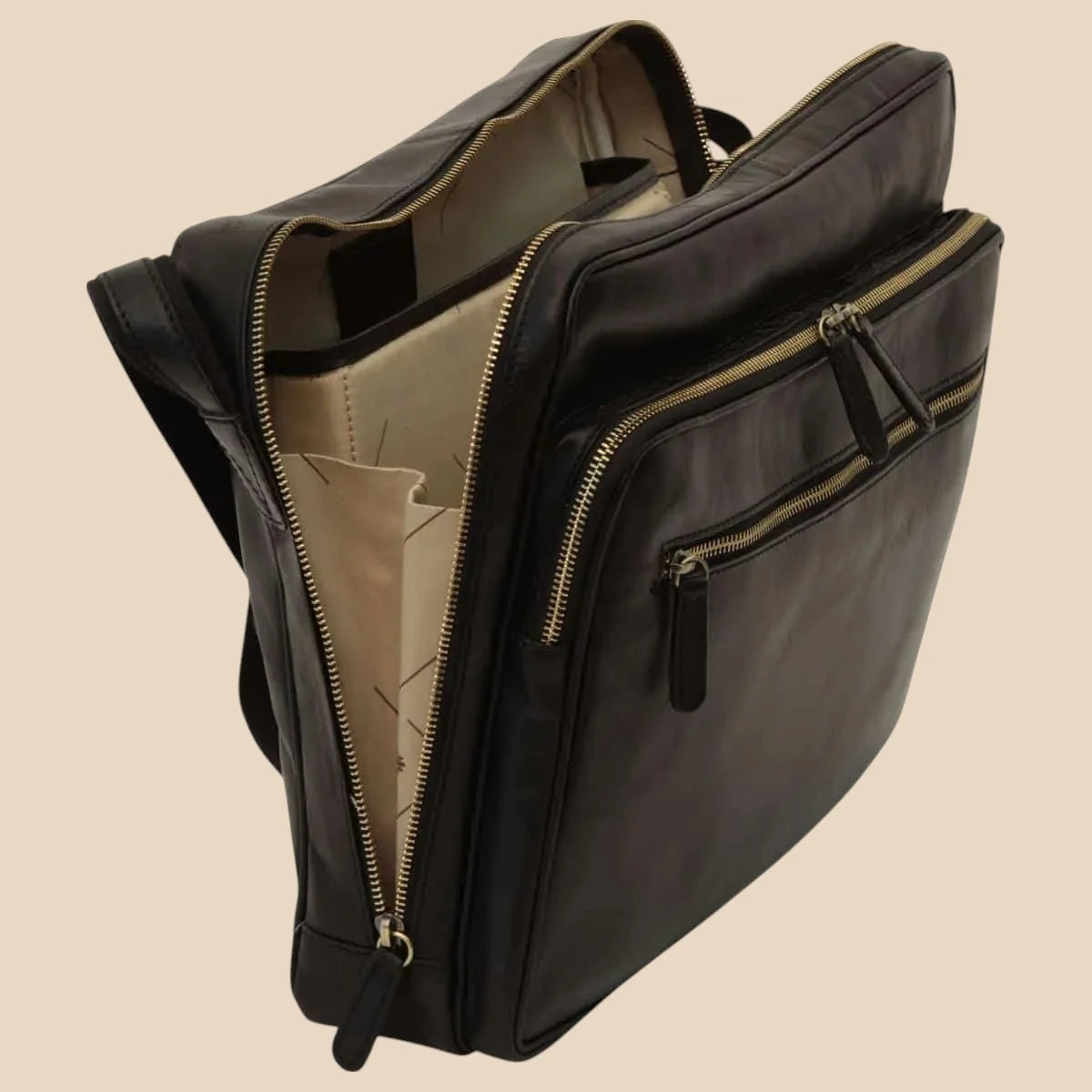 Large Leather Bag With Zip Closures - Image 25 | Bufalo d'Oro