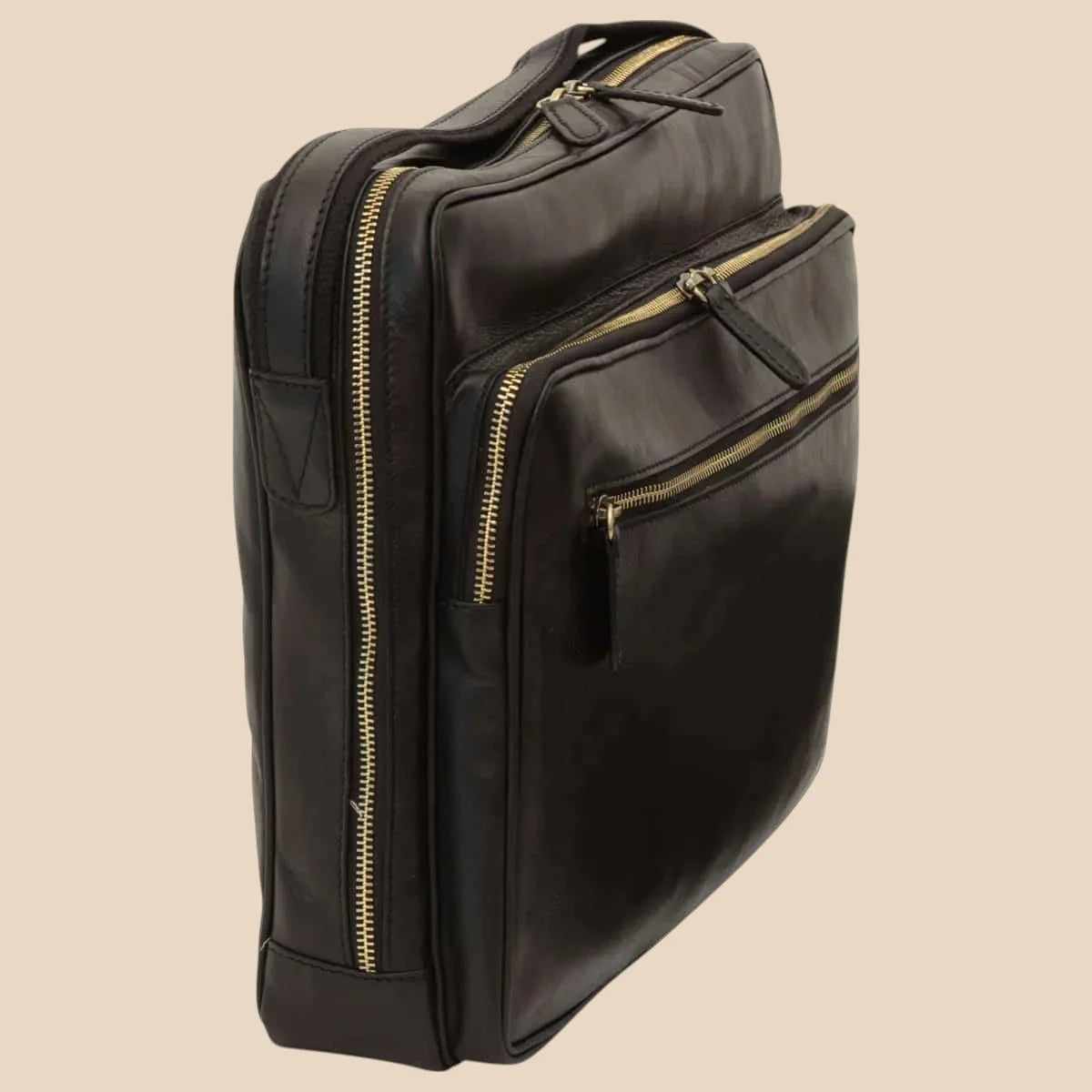 Large Leather Bag With Zip Closures - Image 26 | Bufalo d'Oro