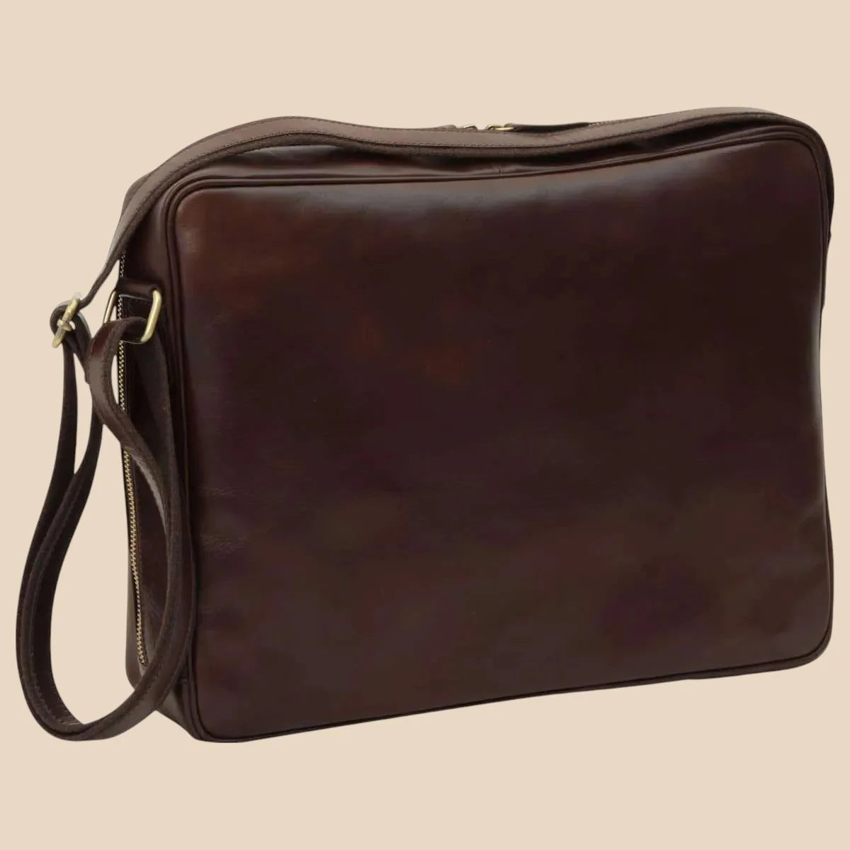 Large Leather Bag With Zip Closures - Image 16 | Bufalo d'Oro