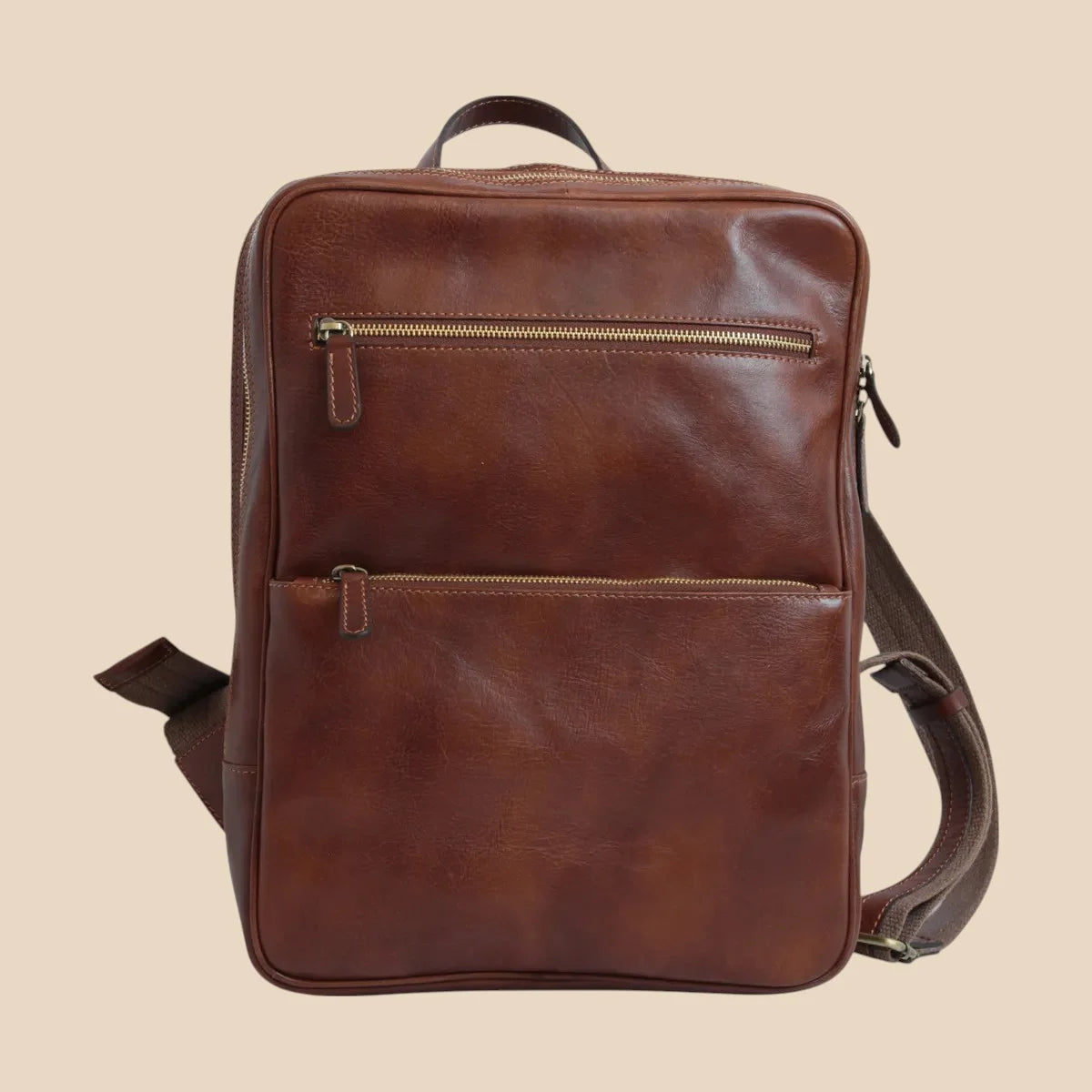 Leather Back Pack With Backside Troller Strap - Image 25 | Bufalo d'Oro