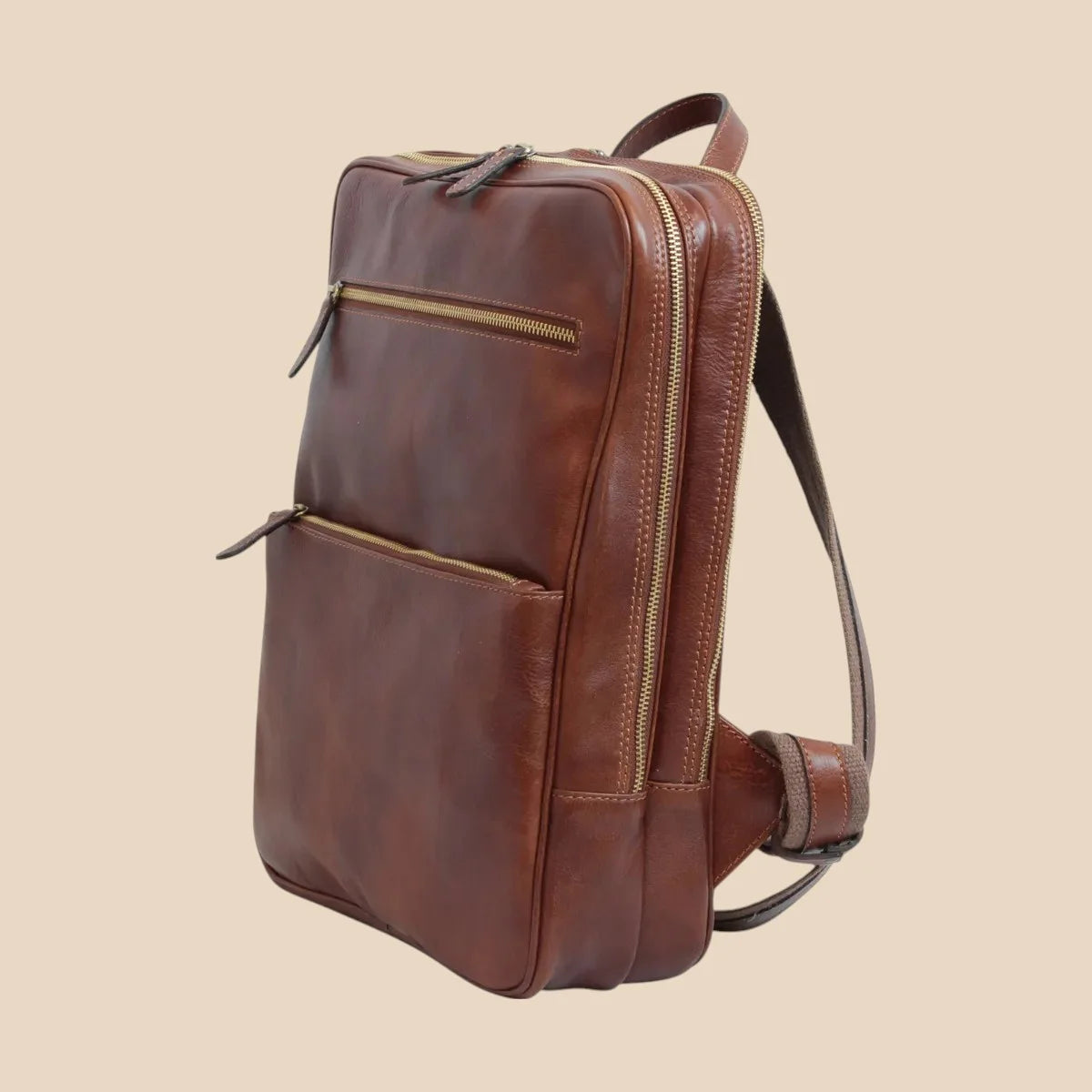 Leather Back Pack With Backside Troller Strap - Image 33 | Bufalo d'Oro