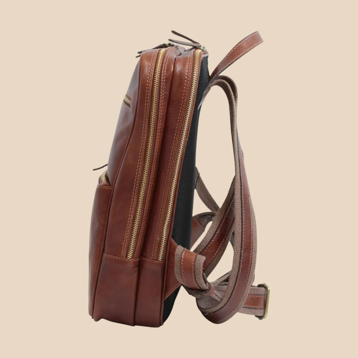 Leather Back Pack With Backside Troller Strap - Image 34 | Bufalo d'Oro