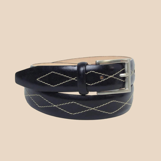 Leather Belt Wide 1,38" - Image 2 | Bufalo d'Oro
