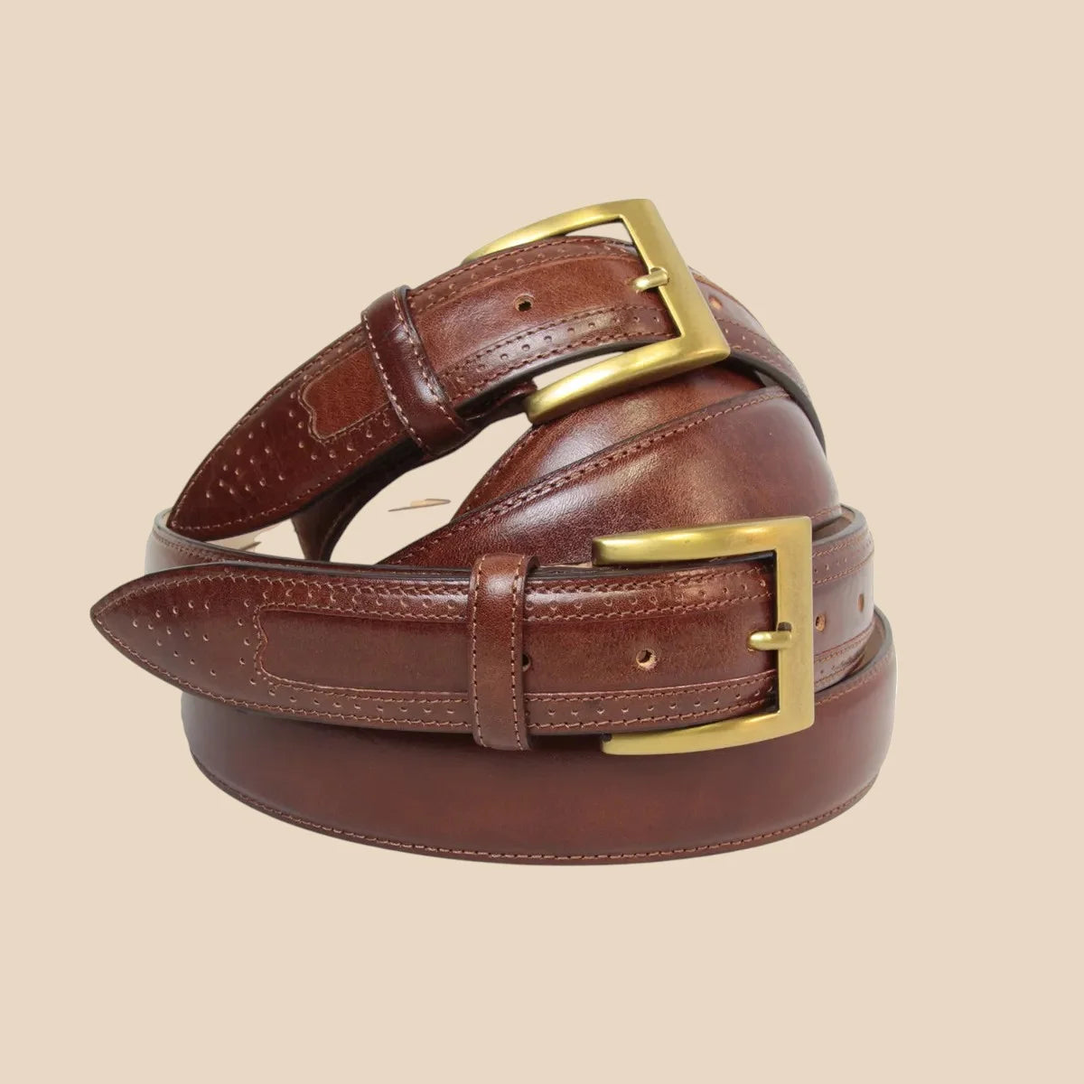 Leather Belt Wide 1,38" - Image 4 | Bufalo d'Oro