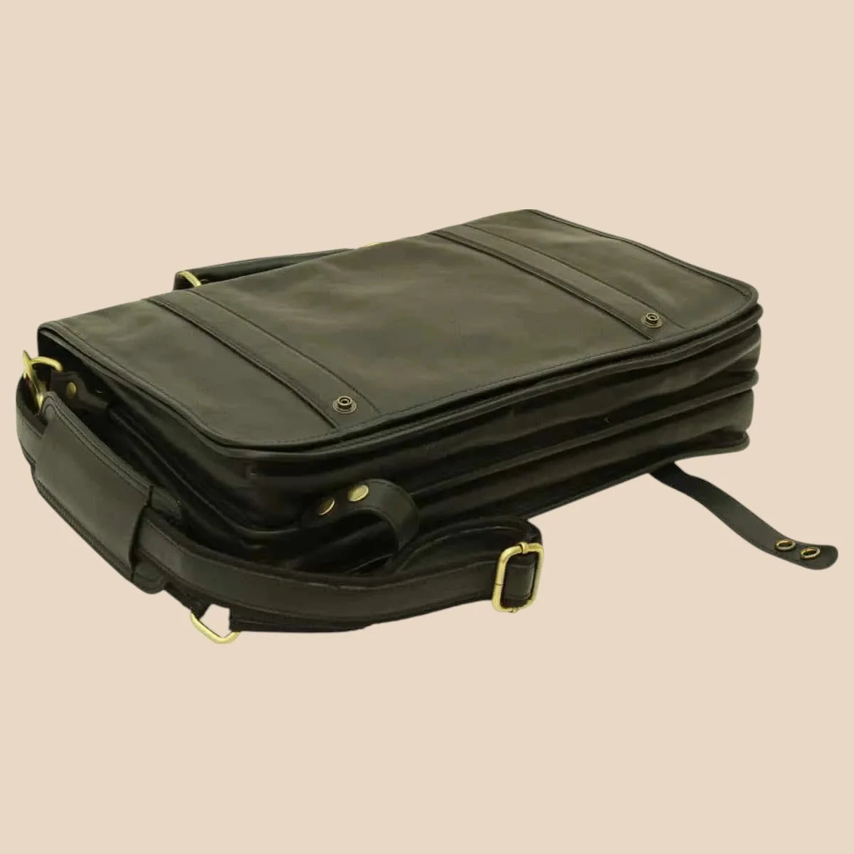 Calfskin Nappa Leather Briefcase - Image 21 | Bufalo d'Oro