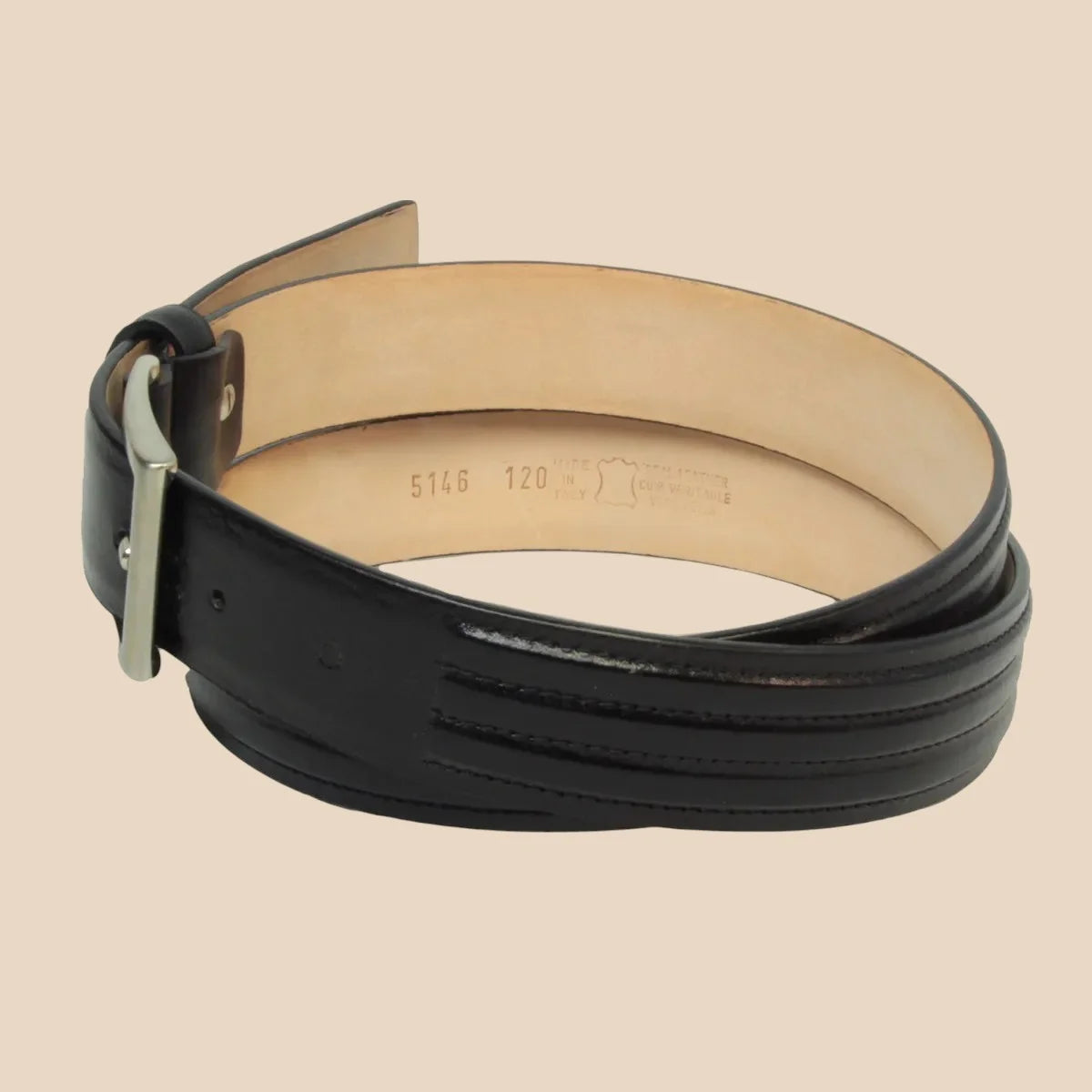 Leather Belt Wide 1,38" - Image 7 | Bufalo d'Oro
