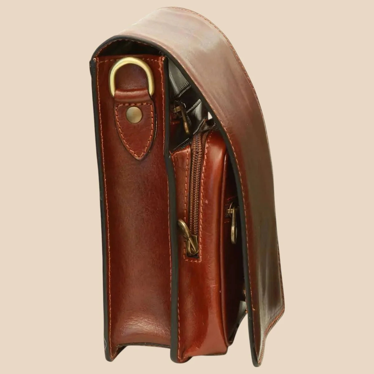 Leather Shoulder Bag - Image 3 | Bufalo d'Oro