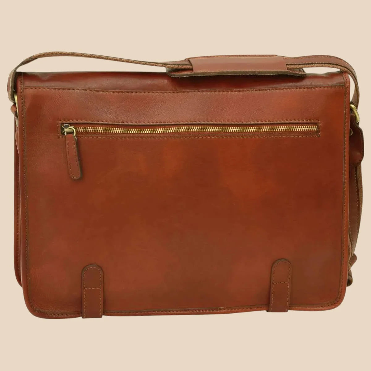 Calfskin Leather Messenger Bag - Image 4 | Bufalo d'Oro
