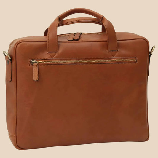Leather Briefcase With Zip Closure - Image 2 | Bufalo d'Oro