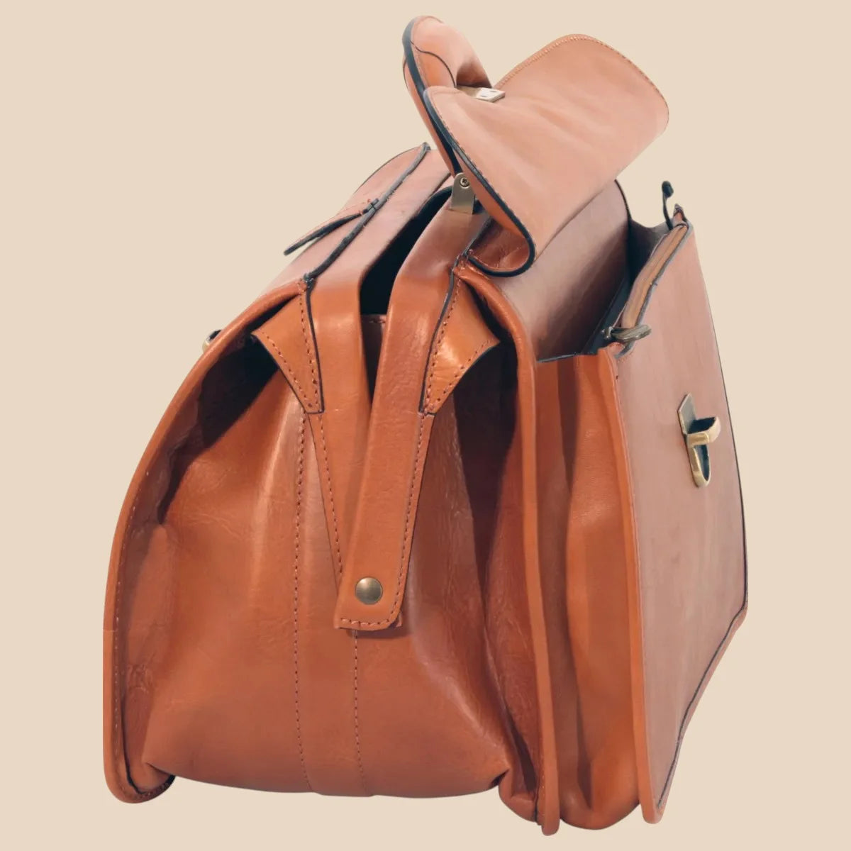 Leather Doctor's Bag - Brown Colonial - Image 14 | Bufalo d'Oro