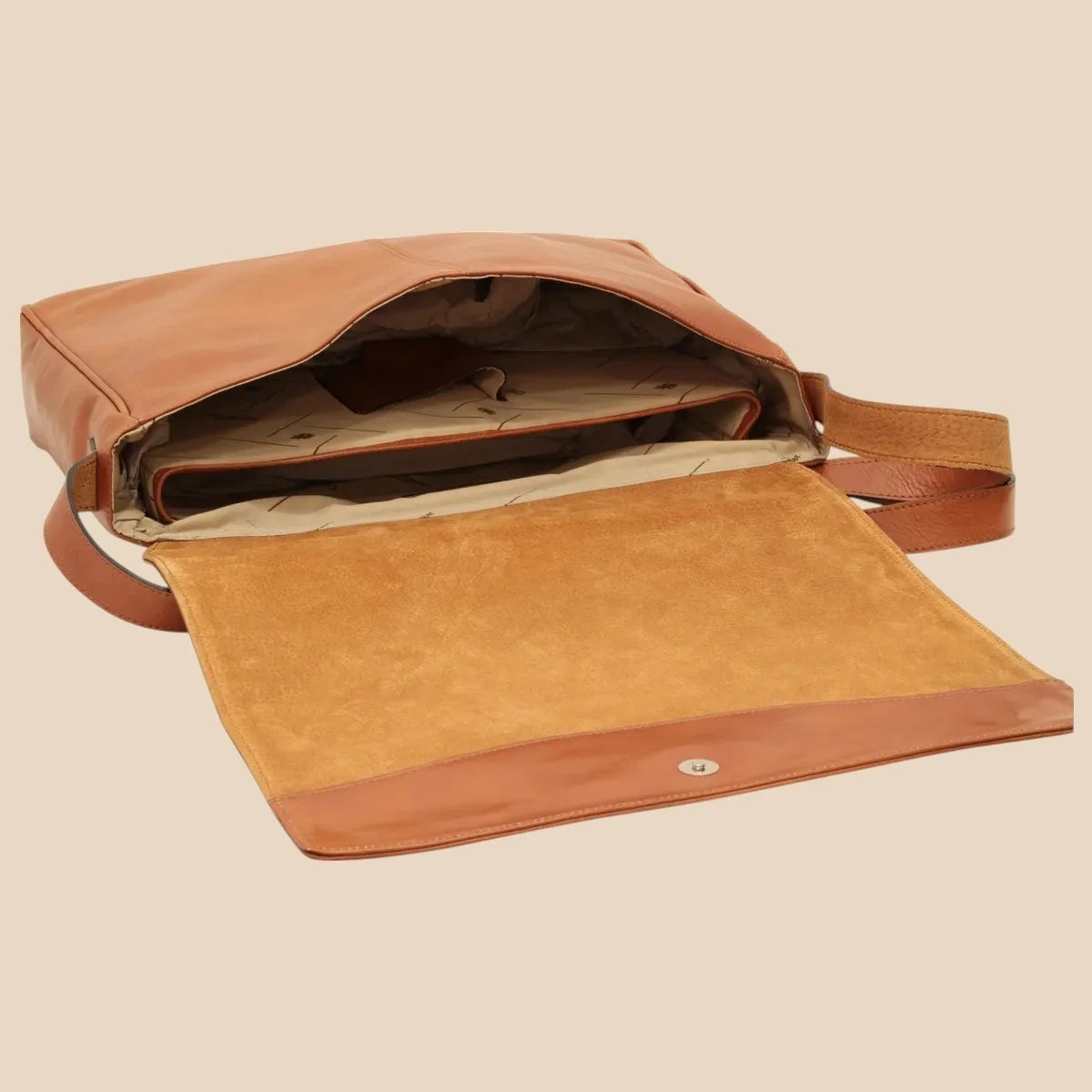 Cowhide Leather Messenger Bag - Image 10 | Bufalo d'Oro