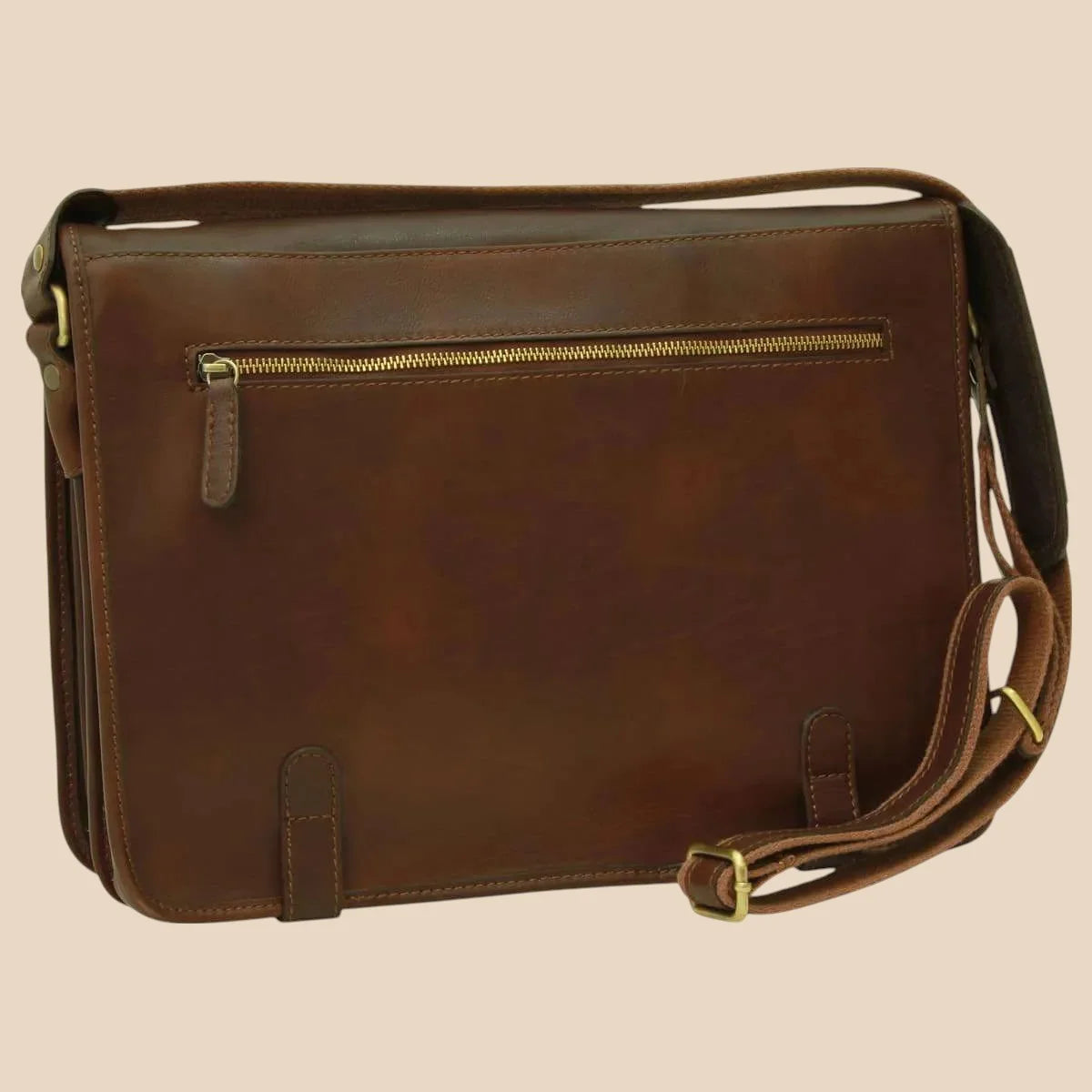 Calfskin Leather Messenger Bag - Image 31 | Bufalo d'Oro