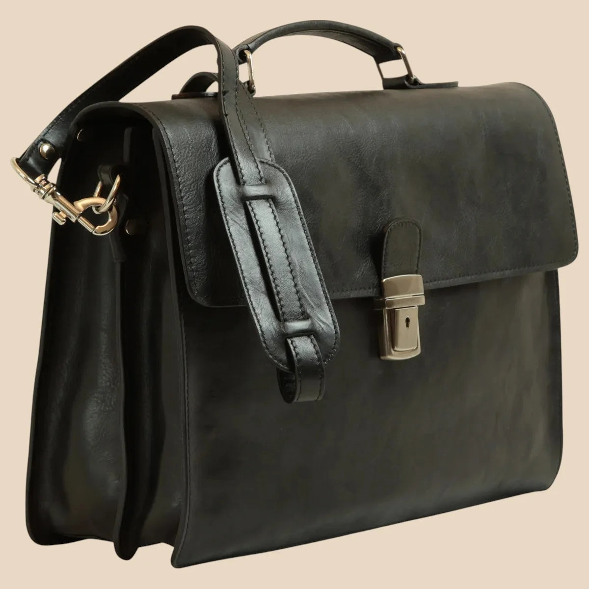 Leather Laptop Briefcase - Image 7 | Bufalo d'Oro