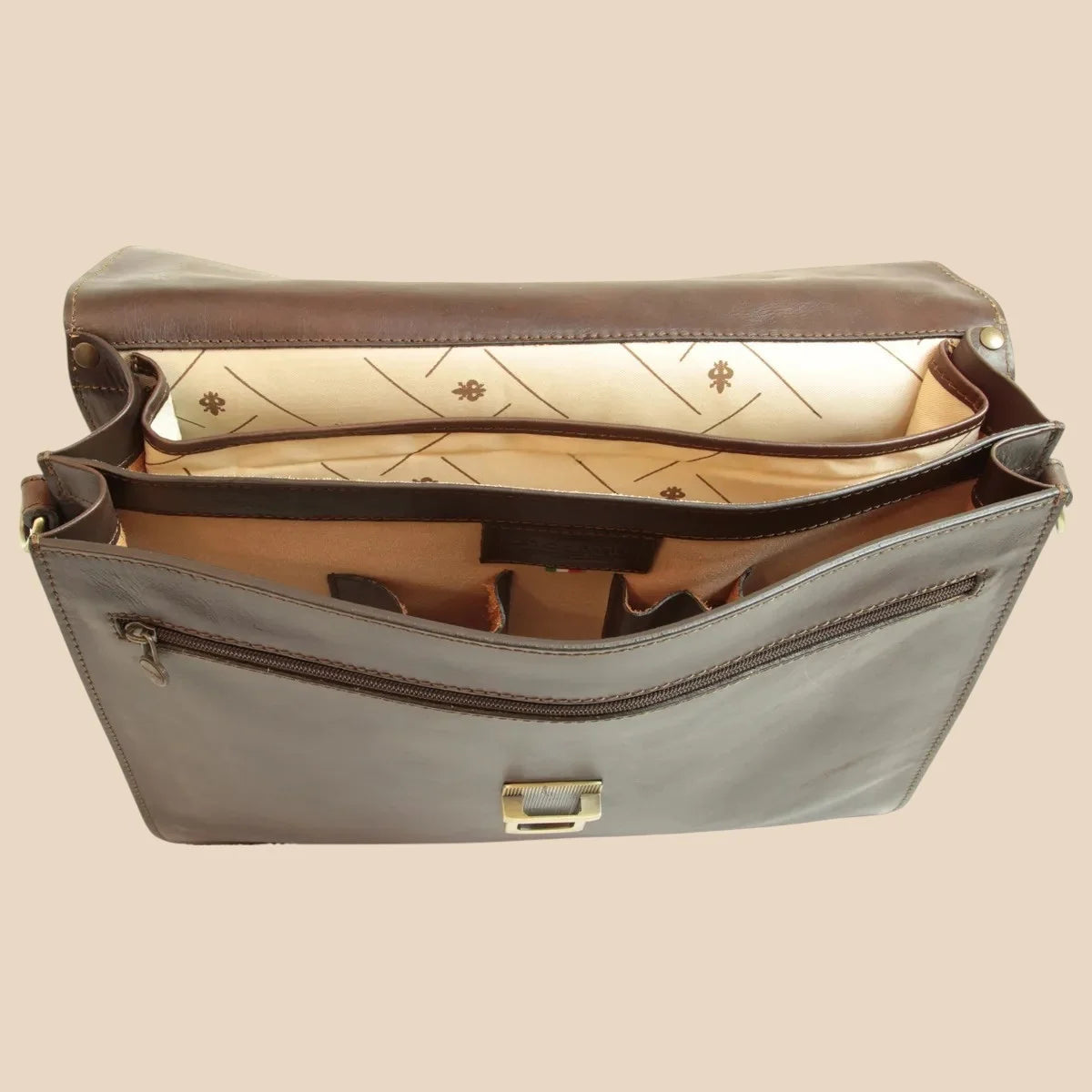 Leather Laptop Briefcase - Image 12 | Bufalo d'Oro