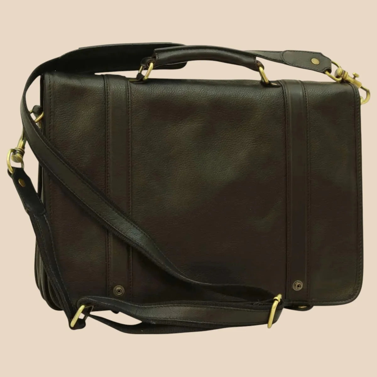 Calfskin Nappa Leather Briefcase - Image 19 | Bufalo d'Oro