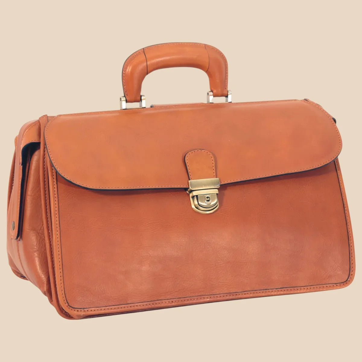Leather Doctor's Bag - Brown Colonial - Image 11 | Bufalo d'Oro