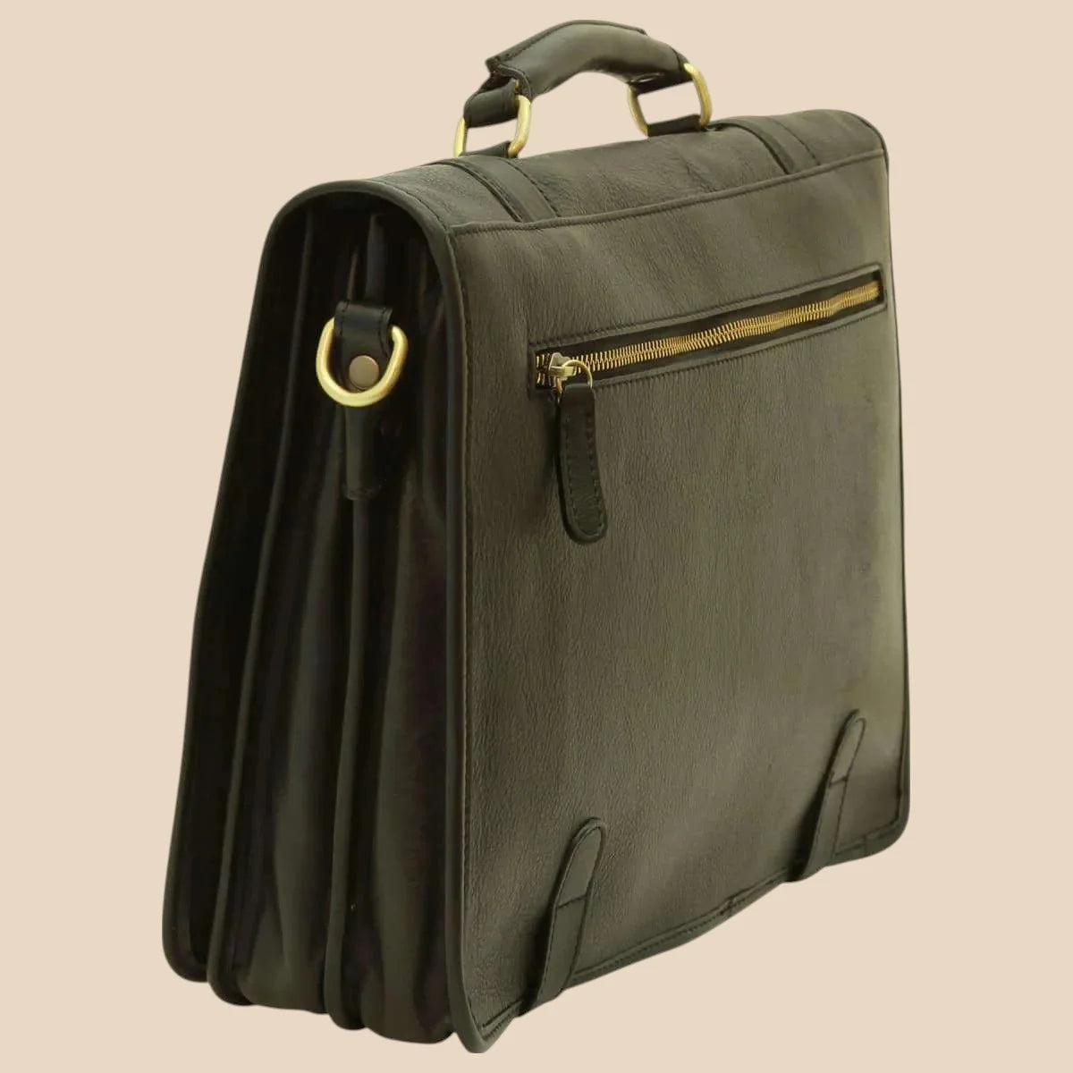 Calfskin Nappa Leather Briefcase - Image 16 | Bufalo d'Oro