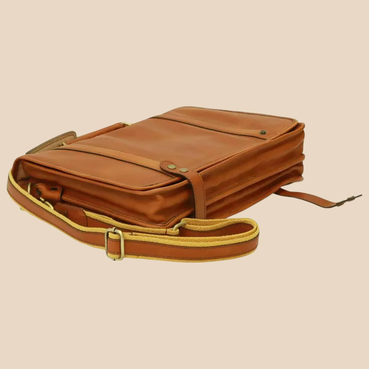 Calfskin Nappa Leather Briefcase - Image 6 | Bufalo d'Oro
