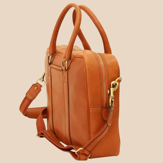 Soft Calfskin Leather Briefcase - Image 2 | Bufalo d'Oro