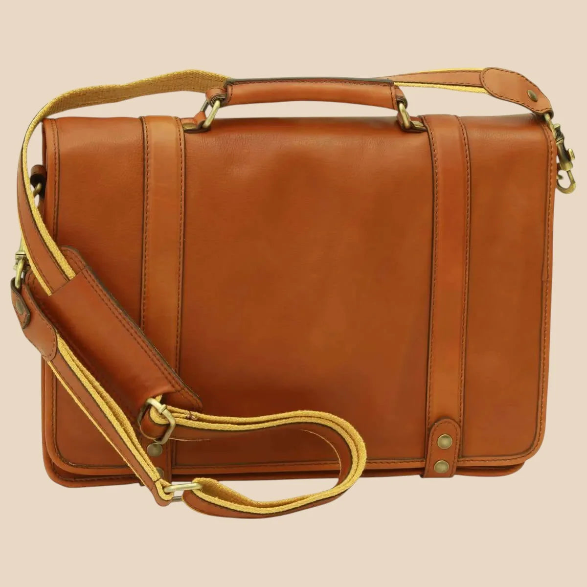 Calfskin Nappa Leather Briefcase - Image 1 | Bufalo d'Oro